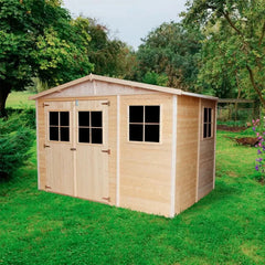 Abri de jardin en panneaux 17mm - 303x199cm - sans plancher - Timbela Ma boutique