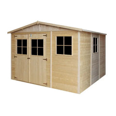 Abri de jardin en panneaux 17mm - 303x297cm - avec plancher - Timbela Ma boutique