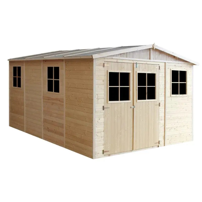 Abri de jardin en panneaux 17mm - 303x395cm - avec plancher - Timbela Ma boutique