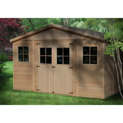 Abri de jardin en panneaux 17mm - 401x297cm - sans plancher - Timbela Ma boutique