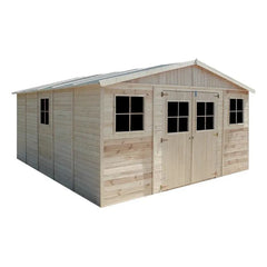Abri de jardin en panneaux 17mm - 401x493cm - sans plancher - Timbela Ma boutique