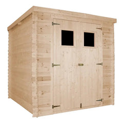 Abri de jardin en madriers 19mm - 200x200cm - avec plancher - Timbela Ma boutique