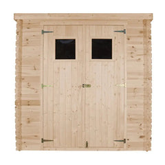 Abri de jardin en madriers 19mm - 200x200cm - avec plancher - Timbela Ma boutique