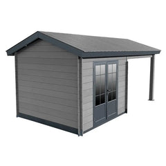 Abri de jardin en bois composite gris foncé 9m² + 9m² terrasse - Woodlife Garden Ma boutique