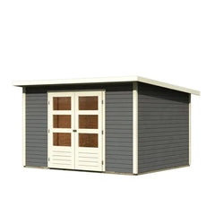 Abri de jardin en bois massif gris terre 7,50m² Stockach 5 – Karibu Ma boutique