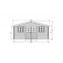 Abri de jardin en bois traité autoclave 28mm ZÜRICH avec double porte 19,71m² - SOLID Ma boutique