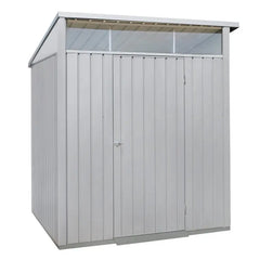 Abri de jardin en métal gris 3,92m² + kit d'ancrage + kit de fondation DURAMAX Ma boutique