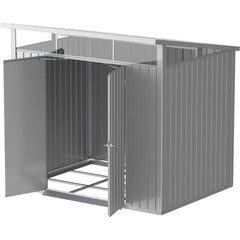 Abri de jardin en métal gris 5,22m² + kit d'ancrage + kit de fondation DURAMAX Ma boutique