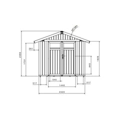 Abri de jardin en PVC 4,9m² UTILITY blanc et gris vert Grosfillex + kit ancrage offert Ma boutique