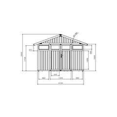 Abri de jardin en PVC 7,53m² UTILITY blanc et gris vert Grosfillex + kit ancrage offert Ma boutique