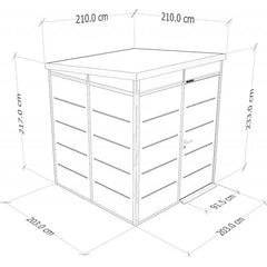 Abri de jardin modulaire isolé 2x2m blanc - plancher inclus - Everbox Ma boutique