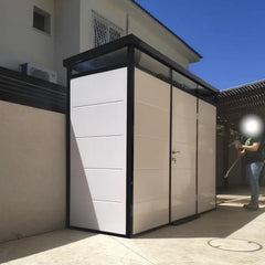 Abri de jardin modulaire isolé 3x1m profils noirs - plancher inclus - Everbox Ma boutique