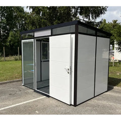 Abri de jardin modulaire isolé 3x2m profils noirs - plancher inclus - Everbox Ma boutique