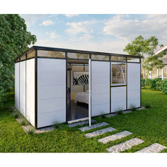 Abri de jardin modulaire isolé 5x3m profils noirs - plancher inclus - Everbox Ma boutique
