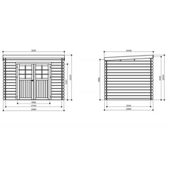 Abri de jardin Riom 7,09m² en bois traité autoclave 28mm à toit monopente - SOLID Ma boutique