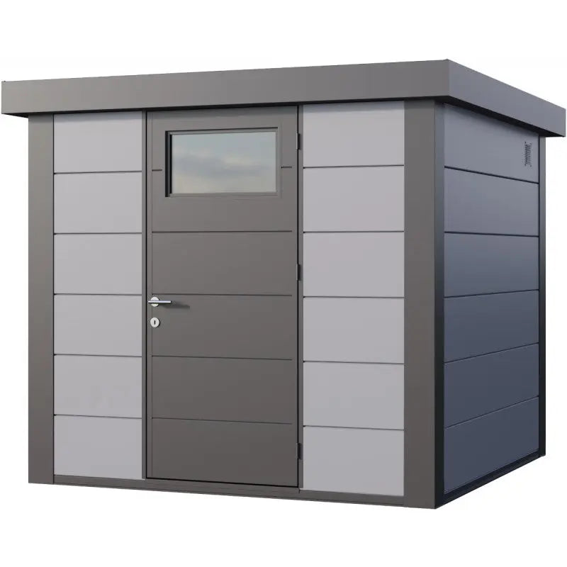 Abri en acier galvanisé gris clair 5,7m² Eleganto 2424 Telluria Ma boutique