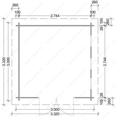 Abri en bois massif 9m² MODERNE - madriers 28mm Gardy Shelter Ma boutique