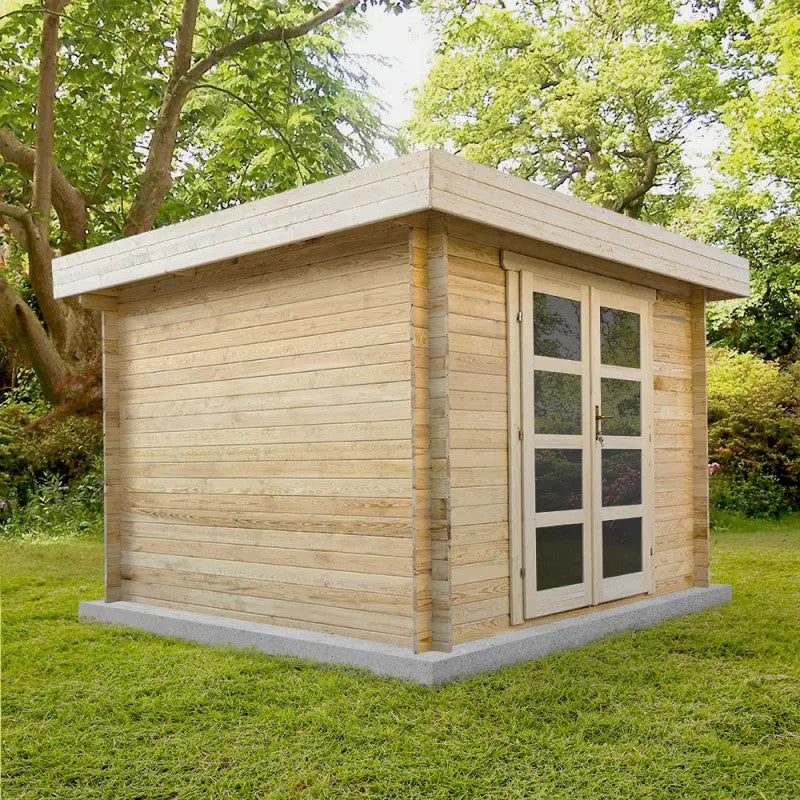 Abri en bois massif 9m² MODERNE - madriers 40mm Gardy Shelterµ Ma boutique