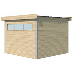 Abri Kasuko S 8,7m² en bois massif 28mm avec profils de coins en aluminium + porte et fenêtre – Gardenas Ma boutique