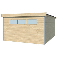 Abri Kasuko XXL 18,67m² en bois massif 28mm avec profils de coins en aluminium + porte et 2 fenêtres – Gardenas Ma boutique