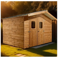Abri Therma 10,60m² en bois thermo traité et toit en acier HABRITA Ma boutique