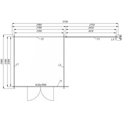 Abri toit plat 9m² PLUS 40mm + terrasse couverte latérale 9m² Gardy Shelter Ma boutique
