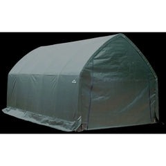 Garage haut démontable 23,8m² en acier et polyéthylène vert – Shelter Logic Ma boutique