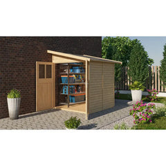 Remise adossée Juist 2 en bois certifié 3,28m² - Karibu Ma boutique