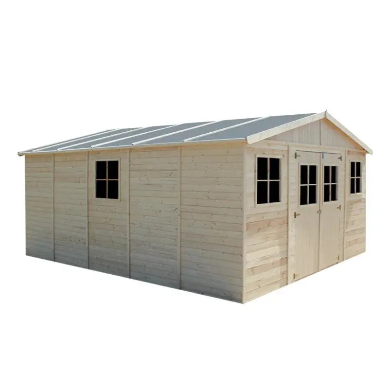 Abri de jardin en panneaux 17mm - 401x493cm - sans plancher - Timbela Ma boutique