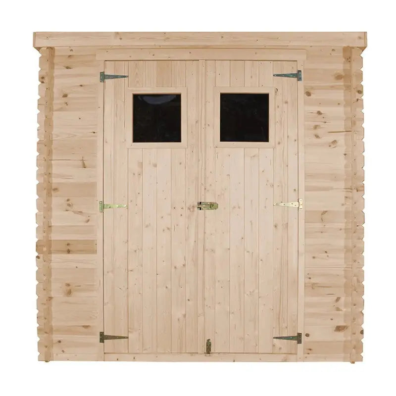 Abri de jardin en madriers 19mm - 200x200cm - avec plancher - Timbela Ma boutique