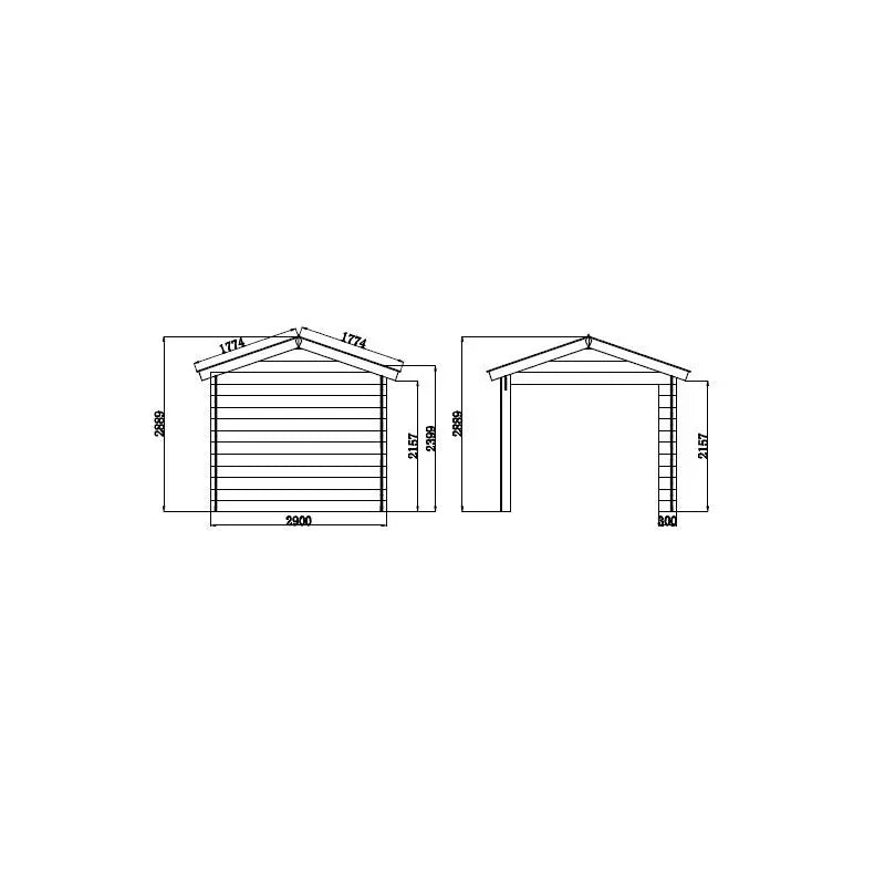 Abri de jardin en bois composite gris foncé 9m² + 9m² terrasse - Woodlife Garden Ma boutique