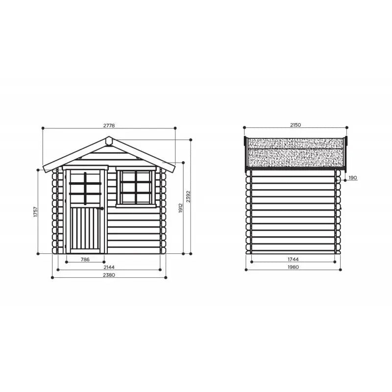 Abri de jardin en bois traité autoclave 28mm Laval porte simple 4,71m² SOLID Ma boutique