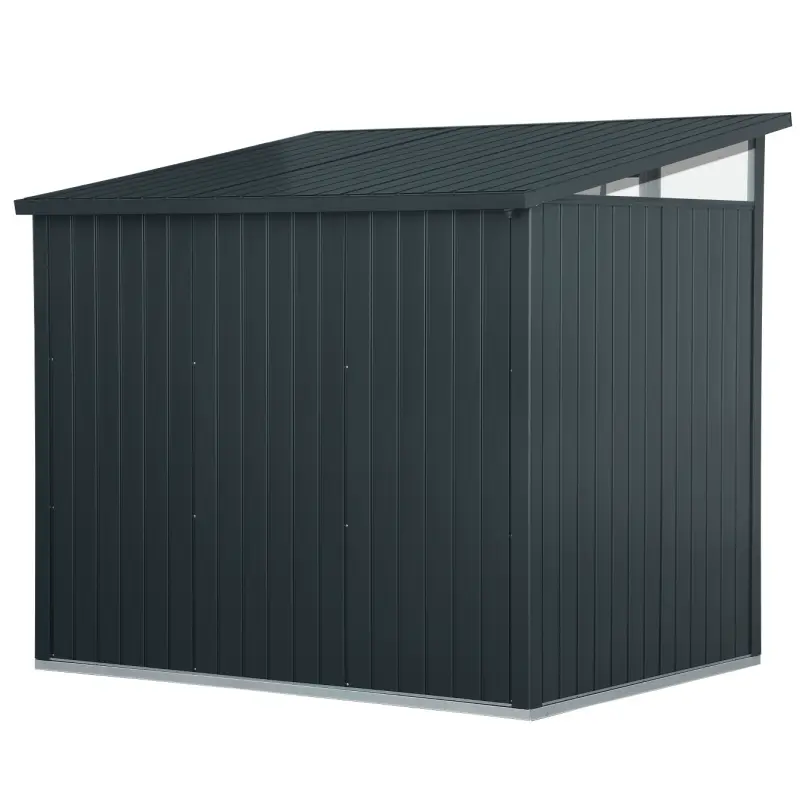 Abri de jardin en métal anthracite 5,22m² + kit d'ancrage + kit de fondation DURAMAX Ma boutique
