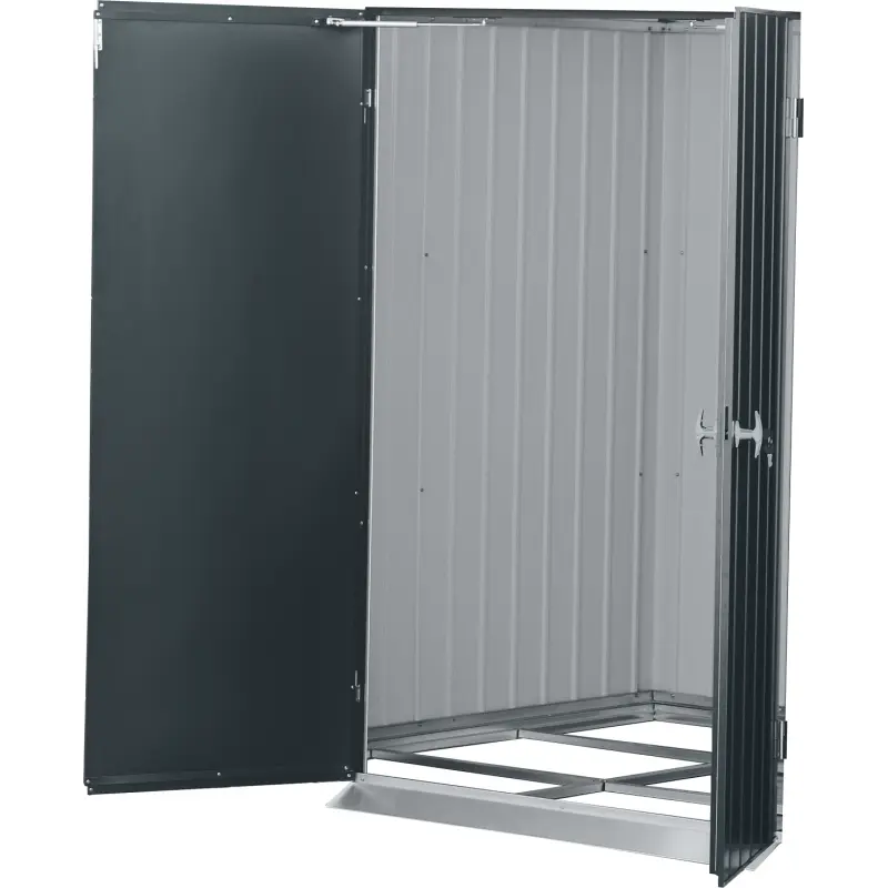 Abri de jardin en métal anthracite 5,22m² + kit d'ancrage + kit de fondation DURAMAX Ma boutique
