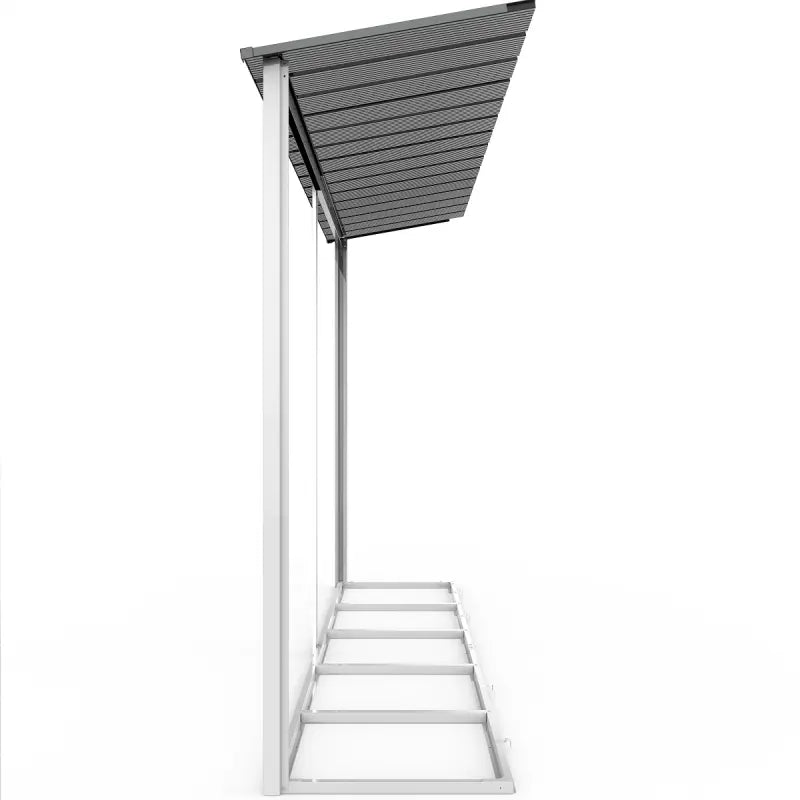 Abri de jardin en métal anthracite 9,75m² avec appentis + kit fondation ALPINE - DURAMAX Ma boutique