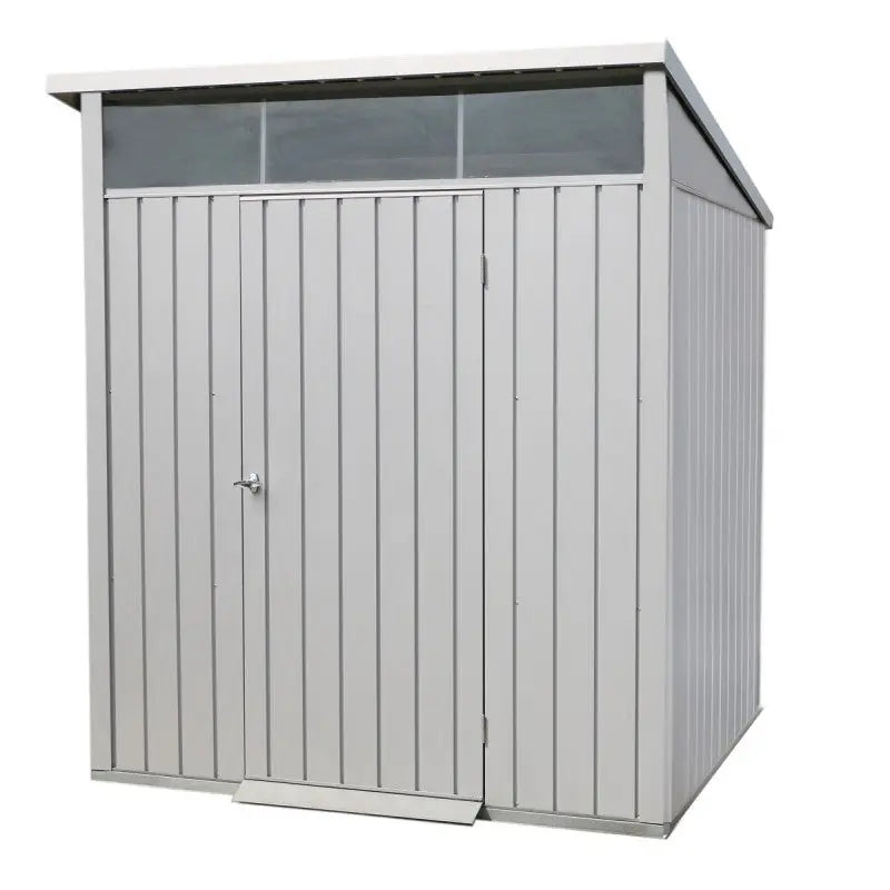 Abri de jardin en métal gris 3,92m² + kit d'ancrage + kit de fondation DURAMAX Ma boutique
