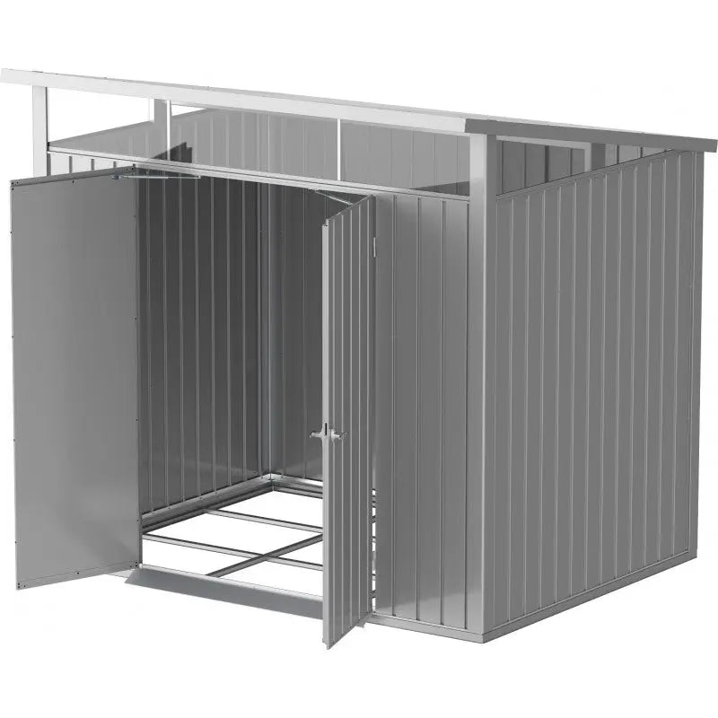 Abri de jardin en métal gris 5,22m² + kit d'ancrage + kit de fondation DURAMAX Ma boutique
