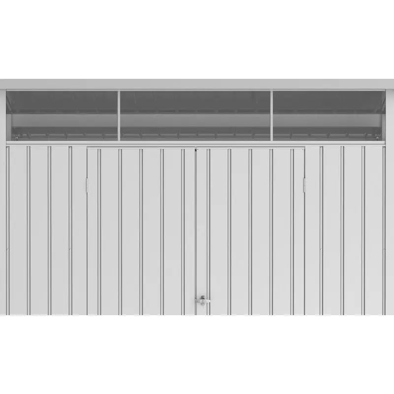 Abri de jardin en métal gris 5,22m² + kit d'ancrage + kit de fondation DURAMAX Ma boutique