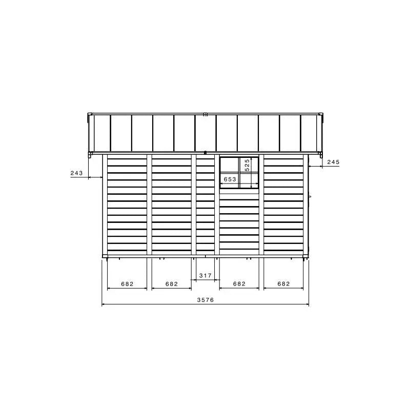 Abri de jardin en PVC 11,2m² DECO gris foncé et blanc Grosfillex + kit ancrage offert Ma boutique