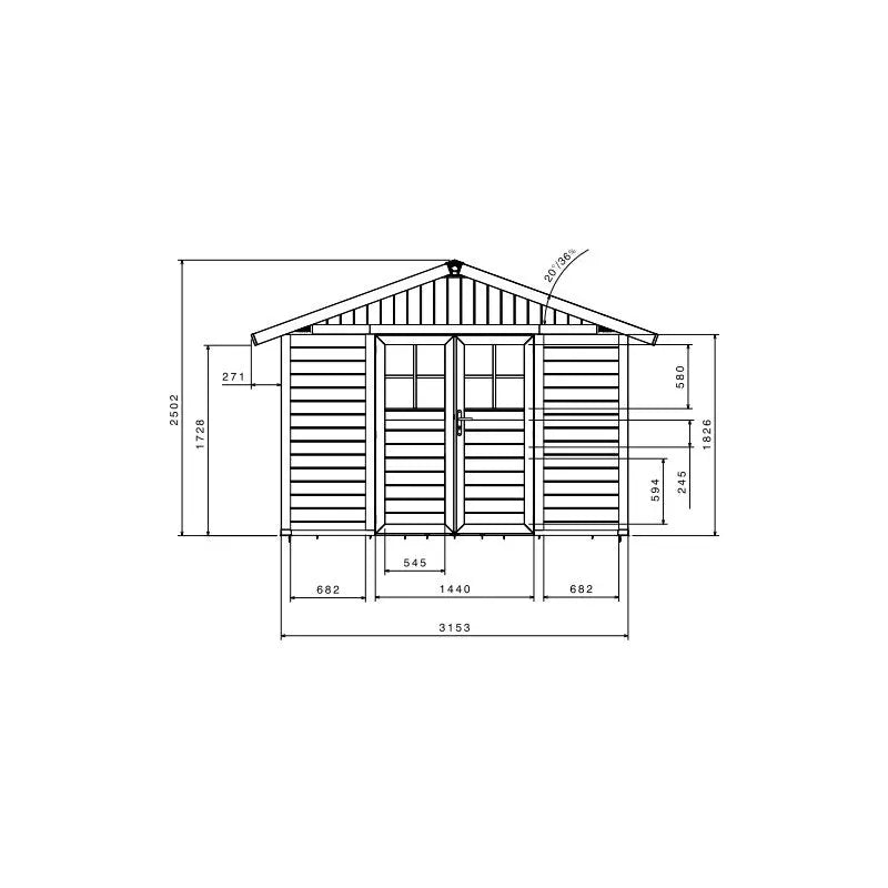 Abri de jardin en PVC 11,2m² DECO gris foncé et blanc Grosfillex + kit ancrage offert Ma boutique