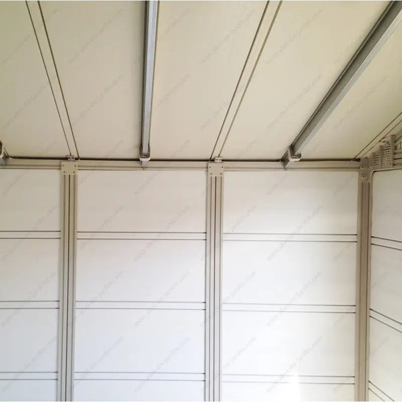 Abri de jardin en PVC 11,2m² UTILITY blanc et gris bleu Grosfillex + kit ancrage offert Ma boutique