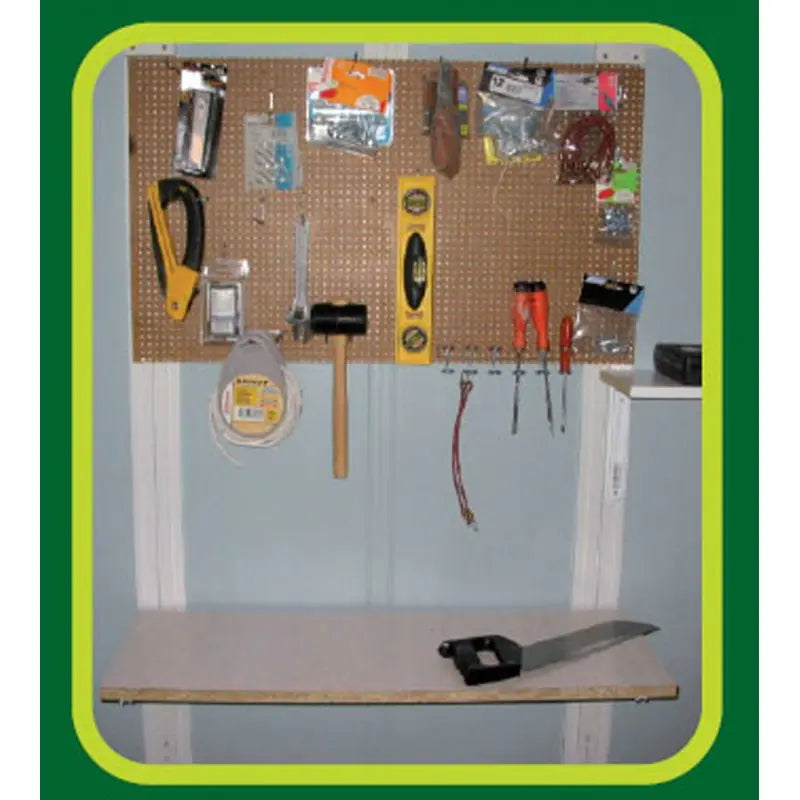 Abri de jardin en PVC 4,9m² DECO blanc et gris vert Grosfillex + kit ancrage offert Ma boutique