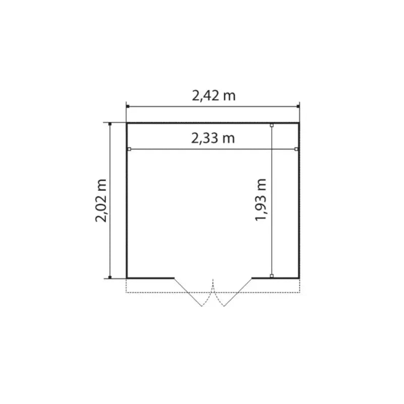 Abri de jardin en PVC 4,9m² DECO gris foncé et blanc Grosfillex + kit ancrage offert Ma boutique