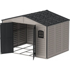 Abri de jardin en PVC 8,05m² DarkGrey Premium + kit de fondation DURAMAX Ma boutique