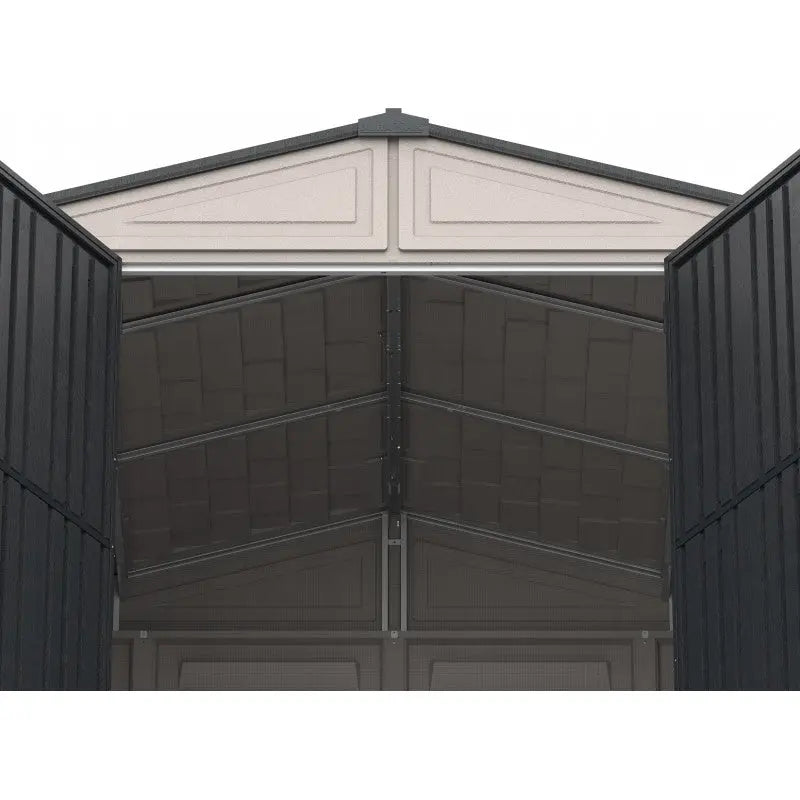 Abri de jardin en PVC 8,05m² DarkGrey Premium + kit de fondation DURAMAX Ma boutique