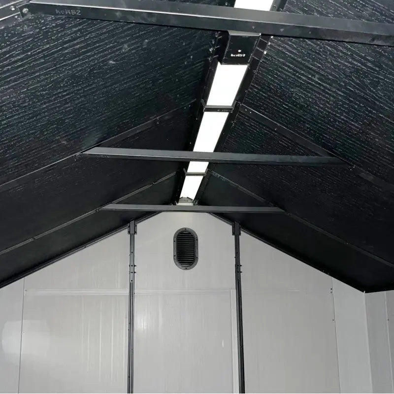 Abri de jardin en résine brossée DOCKER 5,3m² skylight + plancher - Jobu Ma boutique