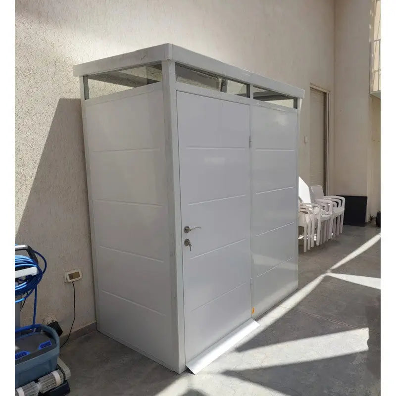 Abri de jardin modulaire isolé 2x1m blanc - plancher inclus - Everbox Ma boutique