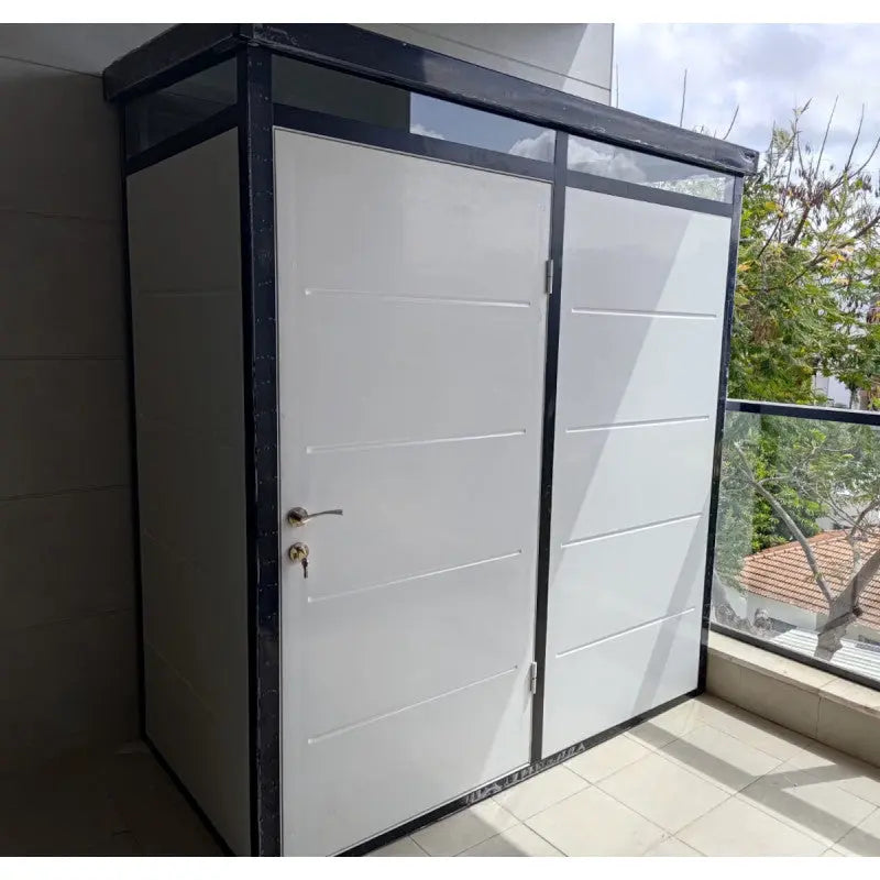 Abri de jardin modulaire isolé 2x1m profils noirs - plancher inclus - Everbox Ma boutique