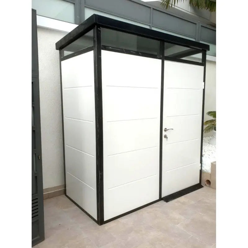 Abri de jardin modulaire isolé 2x1m profils noirs - plancher inclus - Everbox Ma boutique
