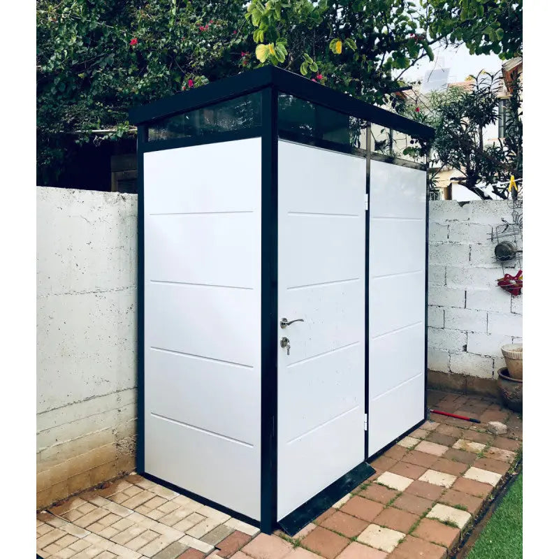 Abri de jardin modulaire isolé 2x1m profils noirs - plancher inclus - Everbox Ma boutique